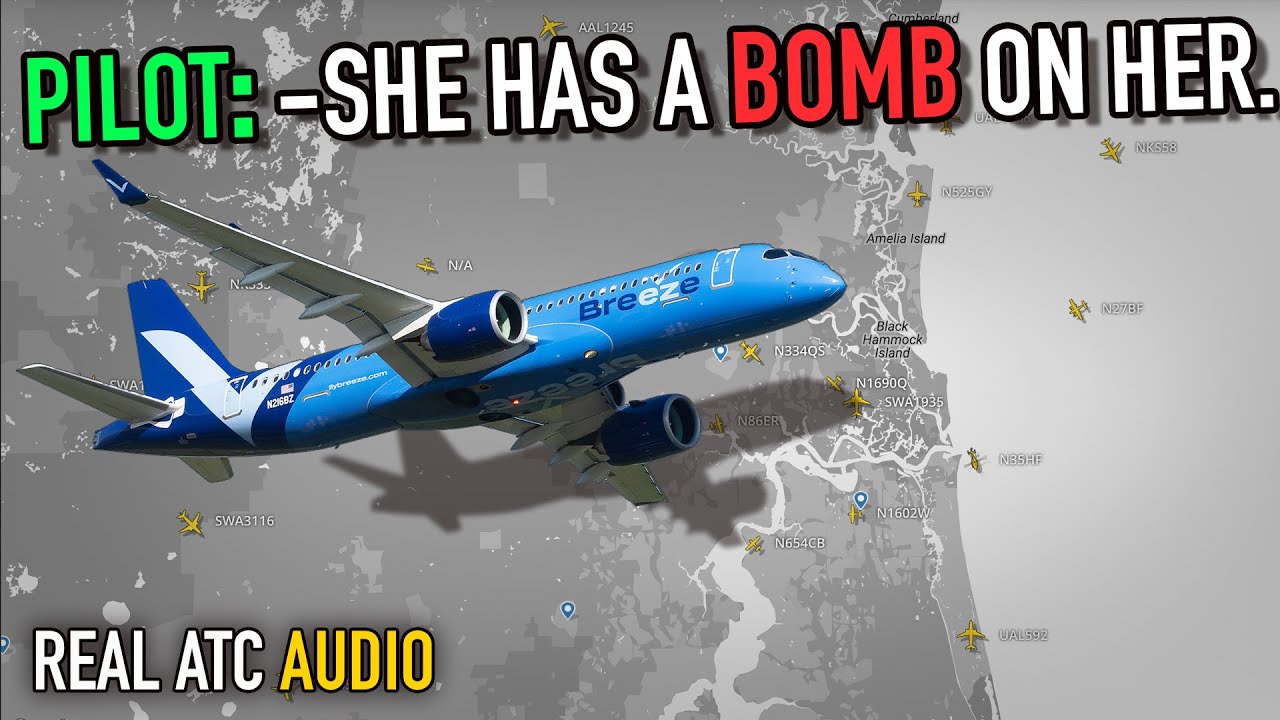 Bomb Threat on Breeze Airways A220 Leads to Arrests. REAL ATC