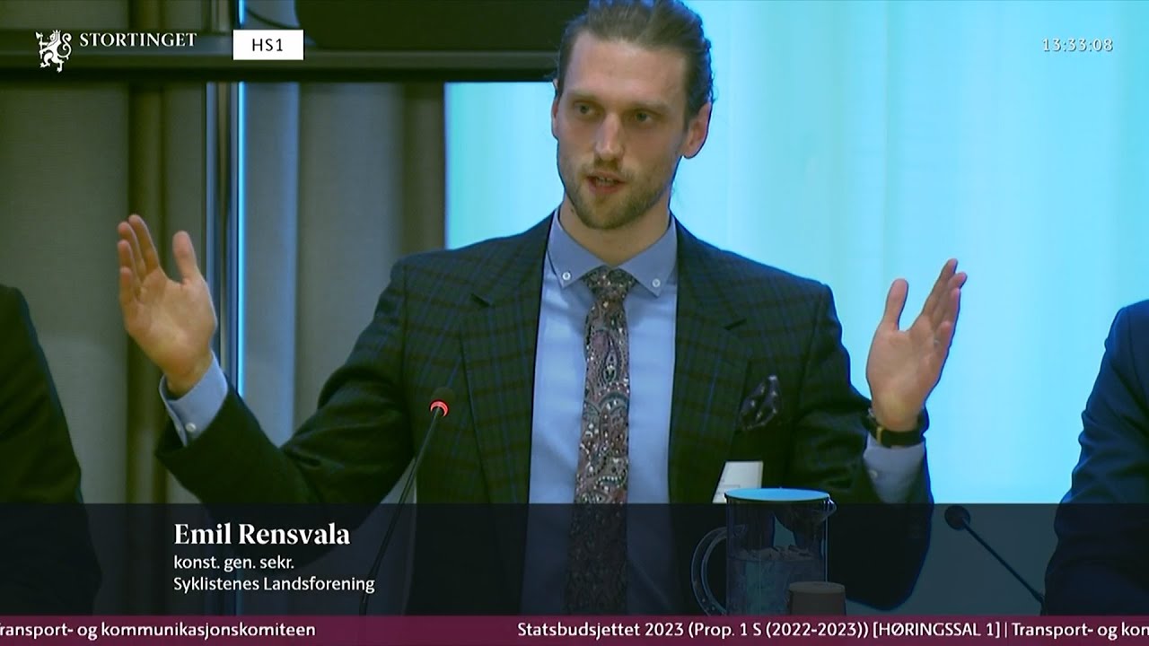 Syklistenes Landsforening i Stortingets transport- og kommunikasjonskomité, oktober 2022