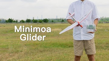 Graceful Minimoa Glider Soaring Through Windy Skies