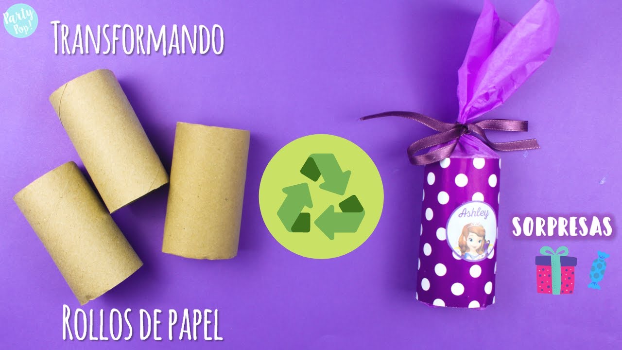 Dulceros sorpresas con materiales reciclado 🎁♻️ - reciclando rollos de  papel, Partypop DIY🎉