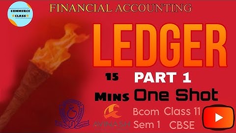 Ledger | Part 1 | Financial Accounting| Bcom(sem1)| Osmania University| CBSE Class 11| 15 Mins