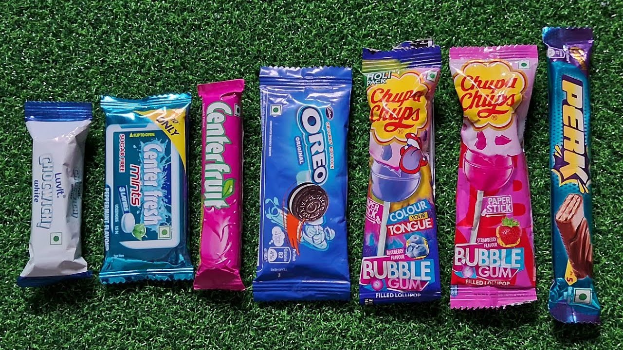 Perk vs Chupa chups lollipop vs luvlt chocwich vs Center fruit vs ...