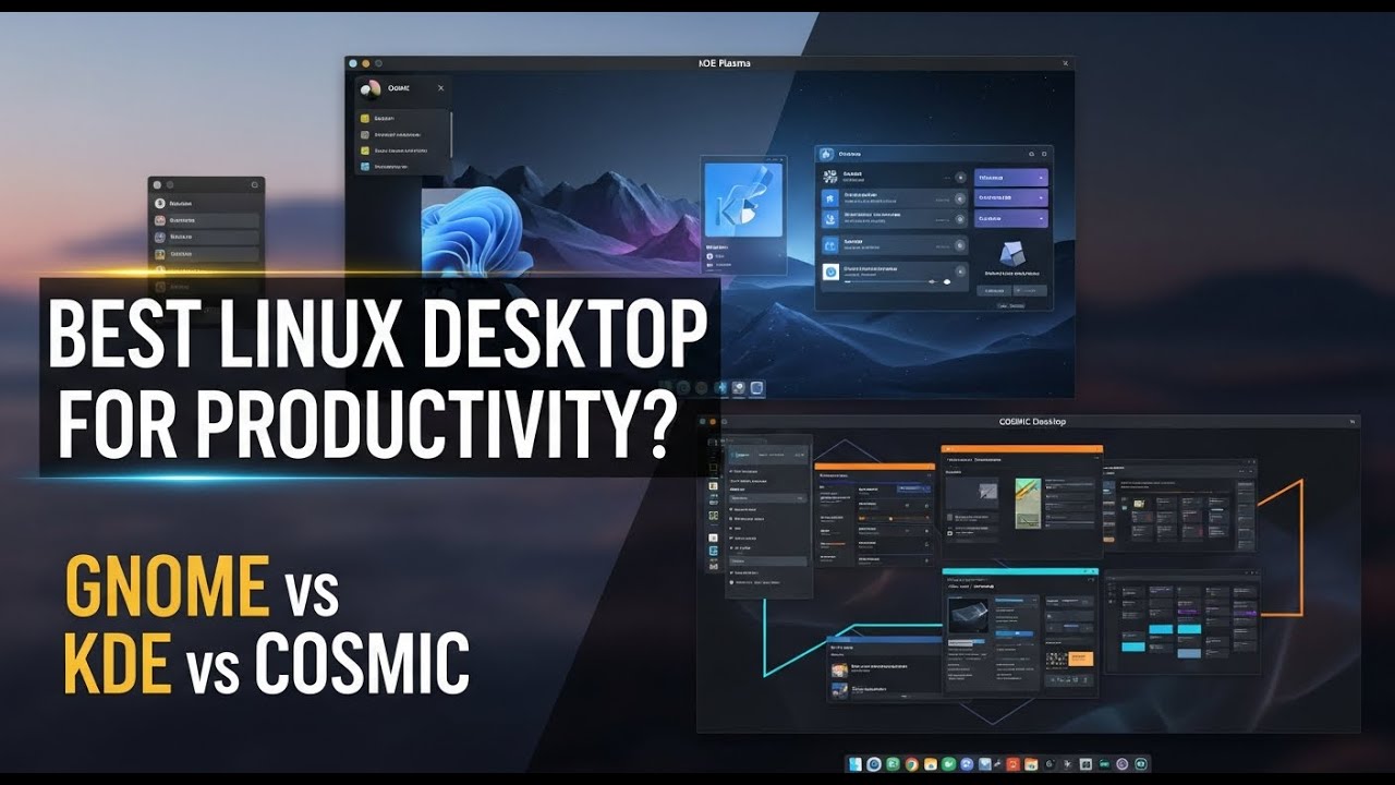 GNOME vs KDE vs COSMIC Best Linux Desktop for Productivity