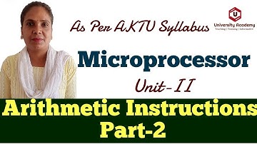 Micro17: Arithmetic Instructions in 8085 Microprocessor | Addition , Subtraction in Microprocessor