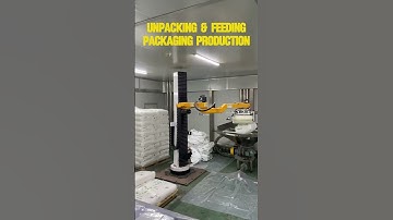 Unpacking&Feeding in  packaging production factory #roboticpalletizer #palletizer #palletizingrobot