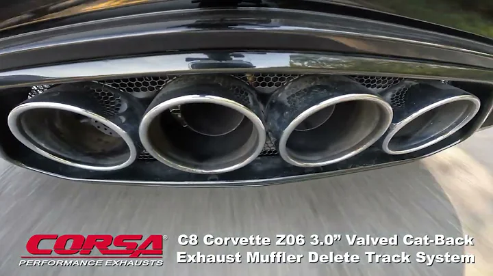 CORSA C8 Corvette Z06 3.0” Cat-Back Exhaust Muffler Delete Track System | GoPro Cruise Sample