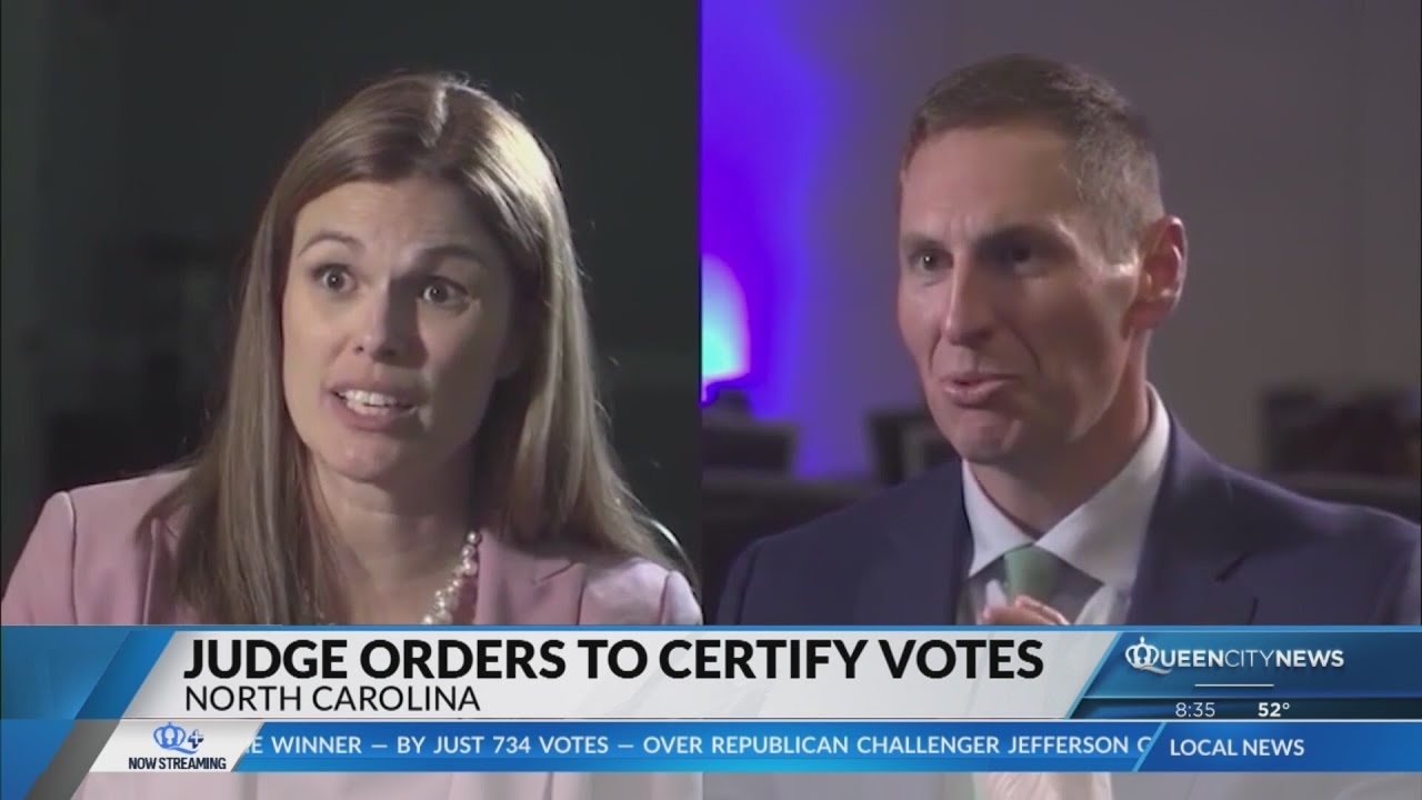 Fed. judge orders certification of NC Supreme Court race - YouTube