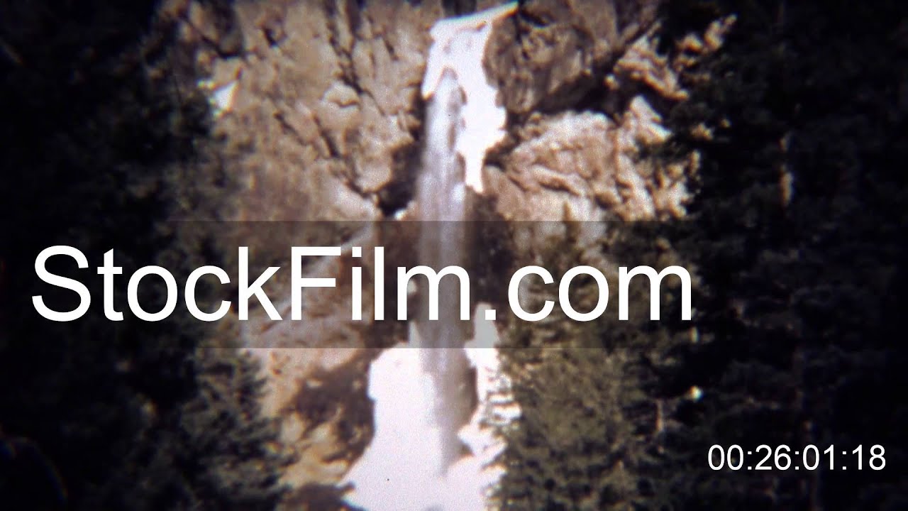 1971: Winter ice waterfall thawing showing frozen sections. GRAND LAKE ...