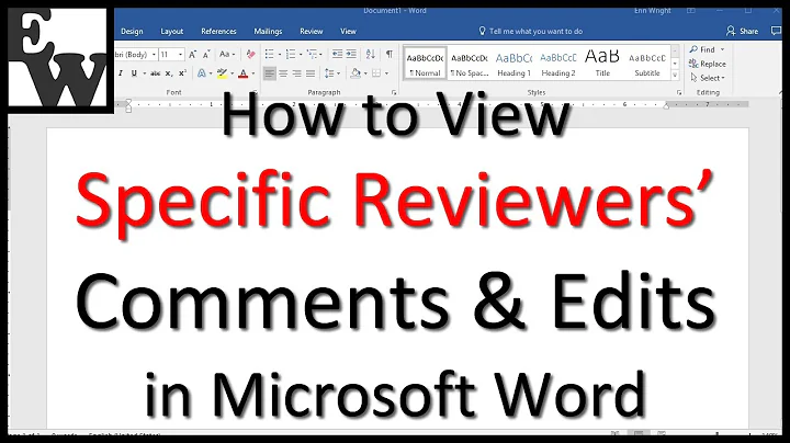 How to View Specific Reviewers' Comments and Edits in Microsoft Word