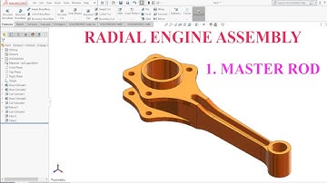 Solidworks Tutorials : Master rod | Radial Engine Assembly | Exercise No. 44