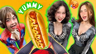 I put sausage Spider-Girl's Sister mouth👄(Romantic Love Story by Spider-man ParkourPOV in Real Life)