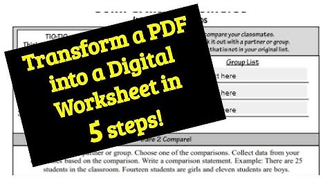Transform PDF into Digital Worksheet in 5 Steps!