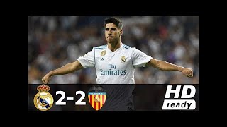 Real Madrid vs Valencia 2-2 - All Goals \& Extended Highlights - La Liga 27\/08\/2017 HD