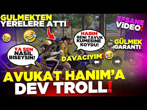 AVUKAT HANIM’A DEV TROL 🤣 GÜLMEKTEN YERLERE YATTI 😂 PUBG MOBILE