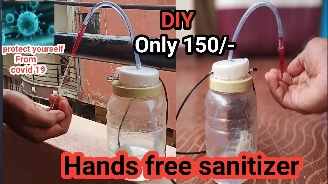 How to make hands free sanitizer Despenser with ir sensor YouTube