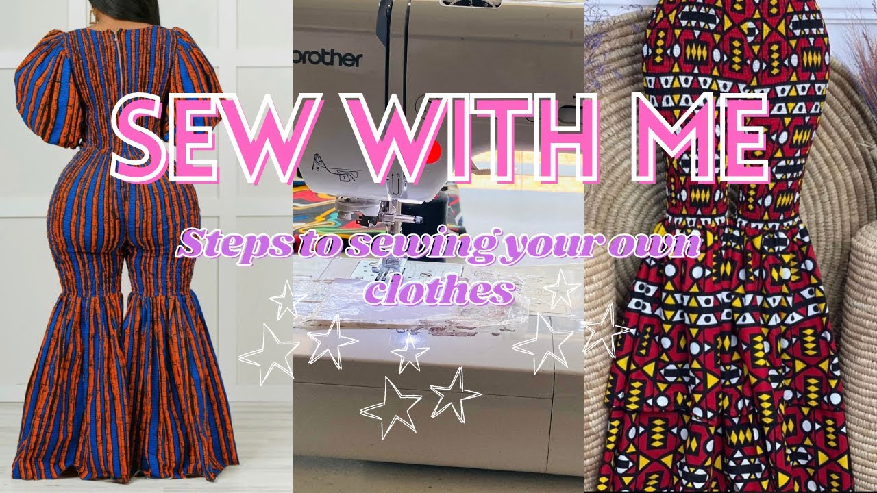 DIY: How to Cut and Sew a Shirred / Smokey stretch pants with flare. Sewing your own clothes