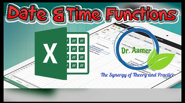 8- How to make date and Time functions in Excel كيفيه عمل دوال التاريخ والوقت في الأكسيل