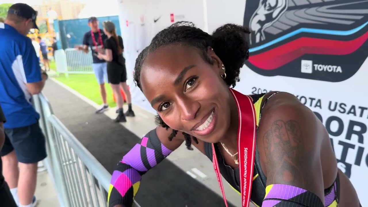 Kayla White is proud after finishing 2nd in USA 100m final for second straight year