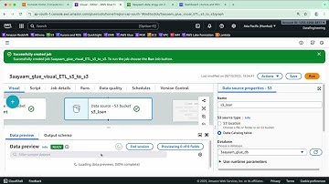6.2 AWS Glue Batch - Visual ETL Part 2 (No Code Transformation) : Add Spark Transformations