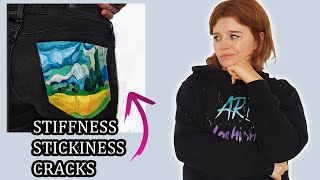 5 Beginner Painting On Clothes MISTAKES to AVOID (save your artwork from cracks)