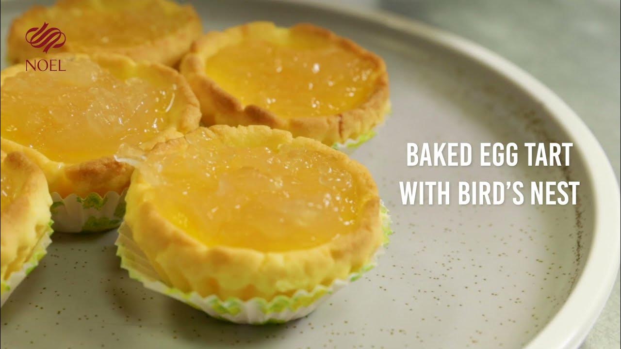 Baked Egg Tart with Bird's Nest Recipe CNY FeastOfProsperity YouTube