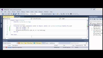VB NET - ASP NET -  Fix Error - Expression expected