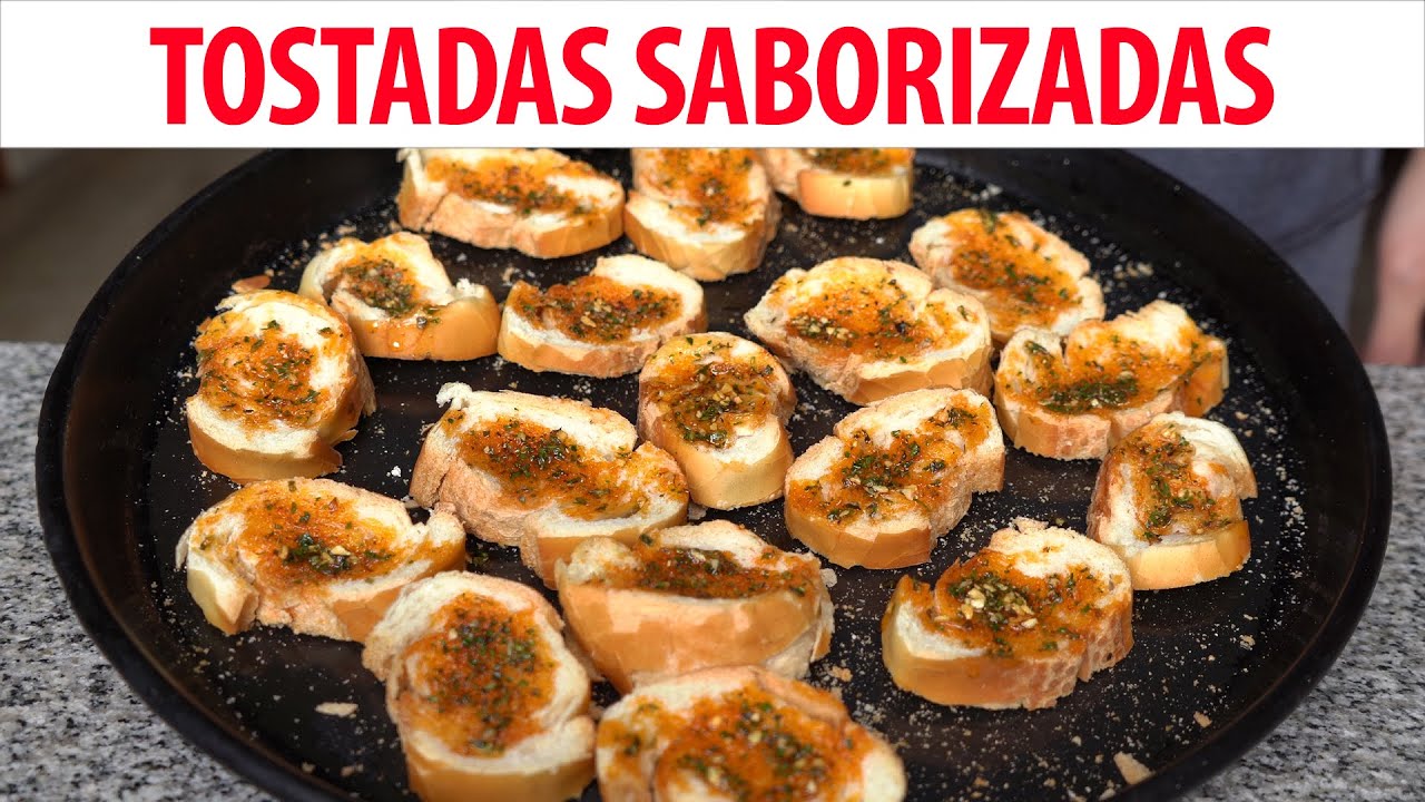 Tostadas saborizadas paso a paso - Receta rápida y fácil