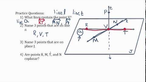 Points, Lines, and Planes Practice Problems