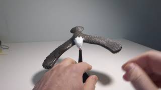 Balancing Bald Eagle Bird. Stays Till Moving Vertically. Wobbles Sideways. Small Rotational Friction