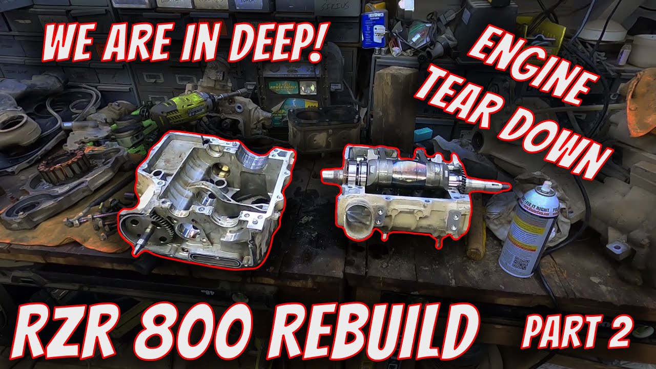 Fixing rod knock on a RZR 800S! Engine tear down time... Episode 2