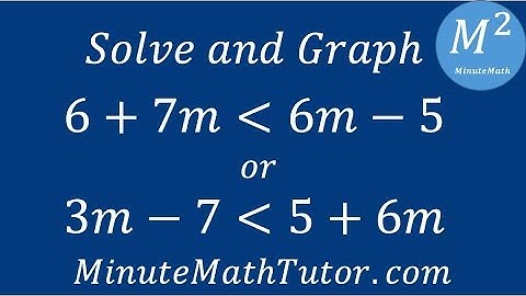 Solve and graph 6+7m‹6m-5 or 3m-7‹5+6m