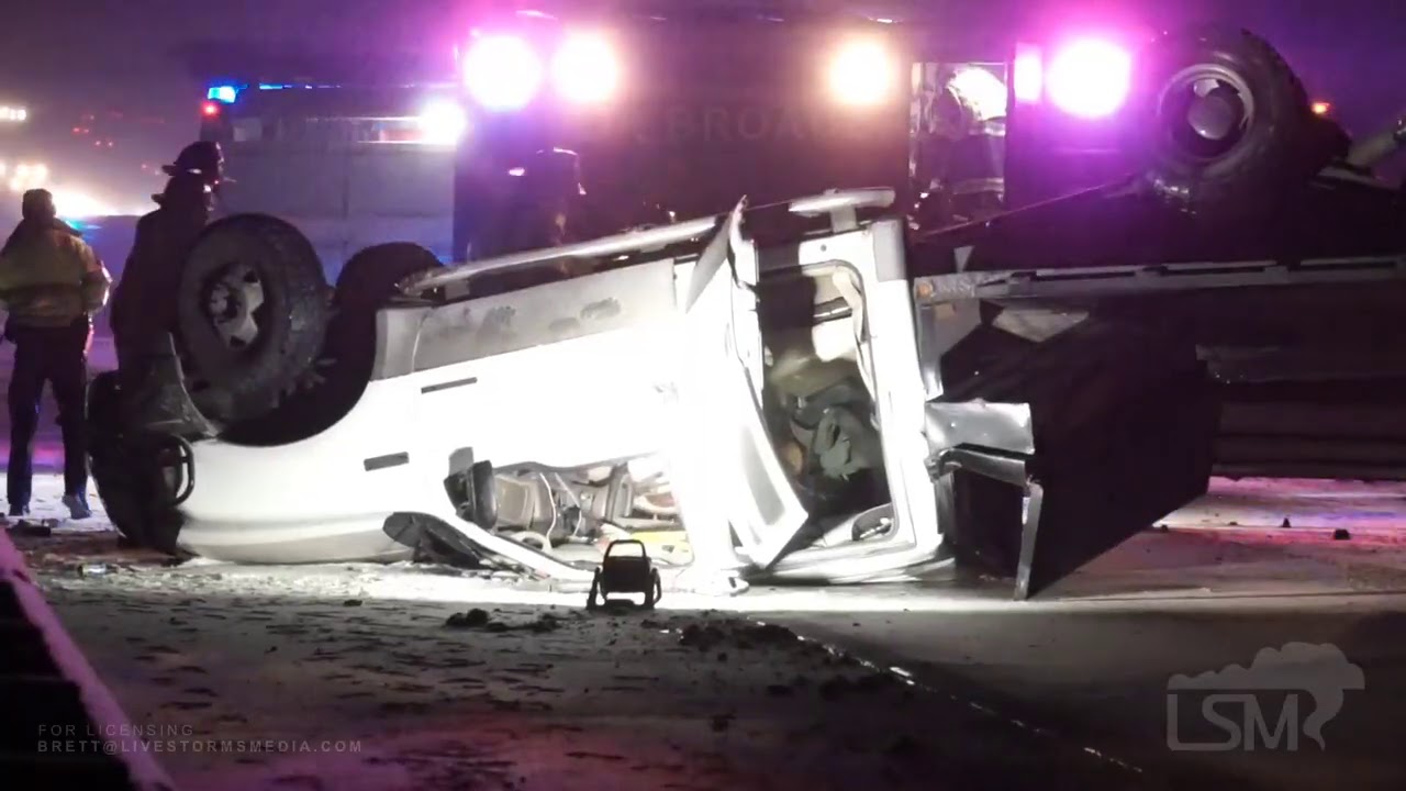 12122020 Denver Co Heavy SnowCar Sliding Roll OversPlow Trucks