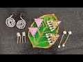 5 तरह के जुमके 1 वीडियो मे। 5 earrings in 1 video! #diy #craft #diyearings #pearl #craftideas