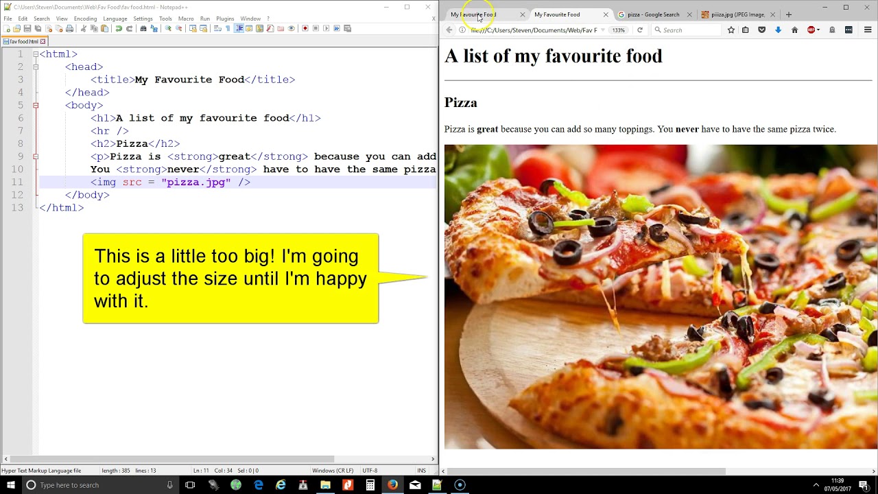 HTML 1 - Text & Images - YouTube