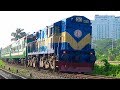 Wdm  3a loco hauling indonesia made pt inka coaches  bangladesh railway