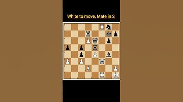 ||Mate in 2|| #shorts #chess  #checkmate #learnchess  #tactics #chessforbeginners #chessmatetricks