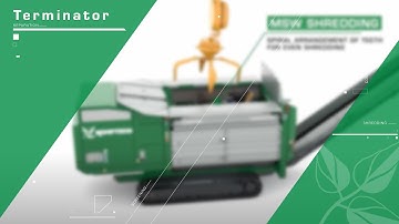 Komptech Terminator: Single shaft shredder for pre-shredding of waste and wood