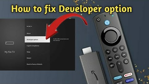 How to Fix Developer option in Fire stick ! Developer option REMOVED on Fire stick | What To Do