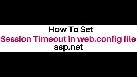how to set session timeout using inproc mode in asp net web config