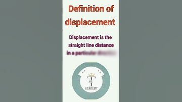 Definition of displacement for #beginners for #kids