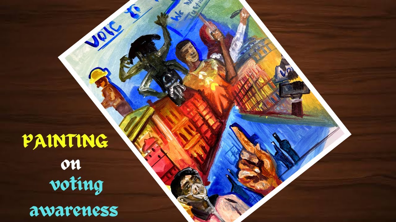 poster making on voters day //Voter awareness day poster//national voters day drawing