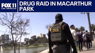 Drug raid underway at MacArthur Park