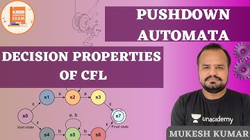 Decision Properties of CFL  | PushDown Automata | Mukesh Kumar