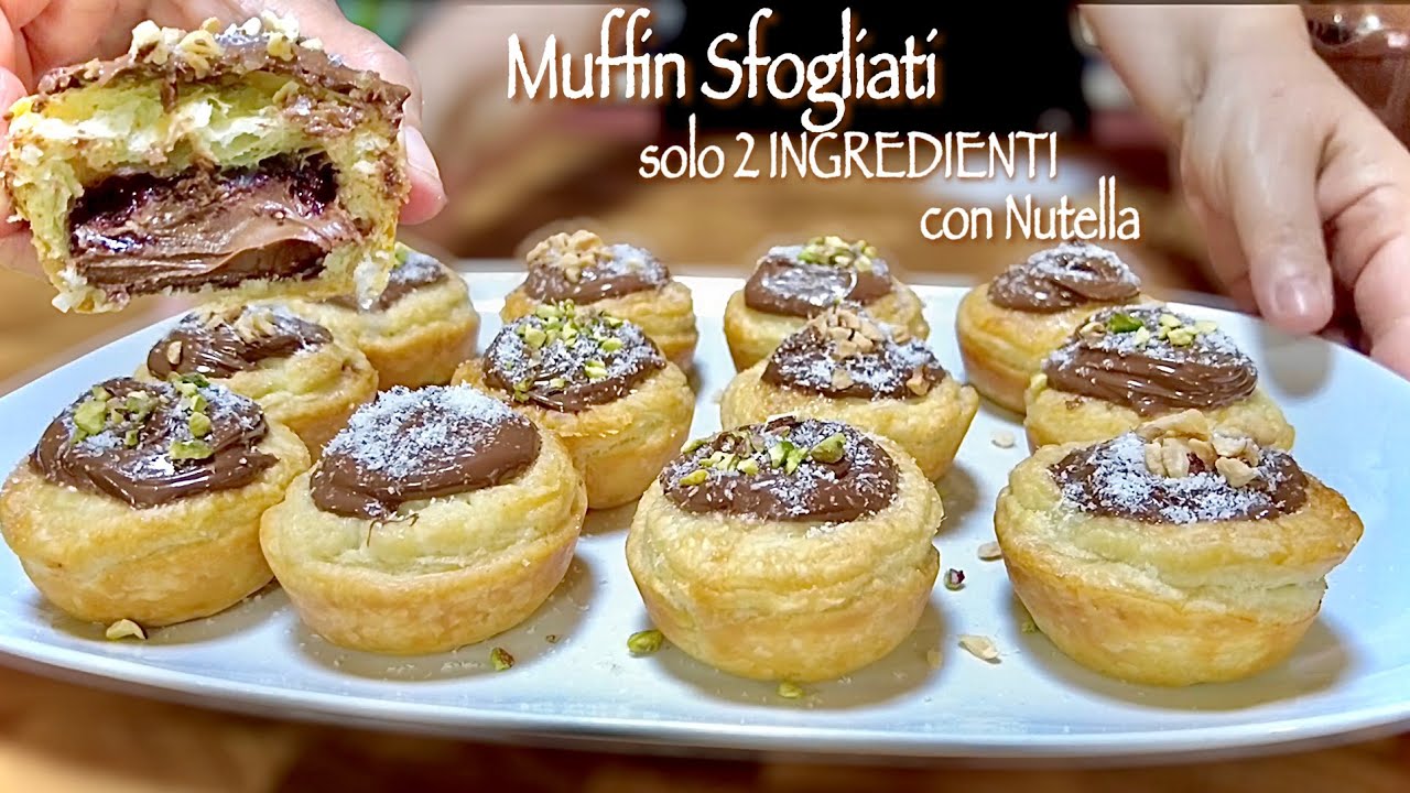 Маффин просматривается с Nutella 🧉 только 2 быстрыми ингредиентами!