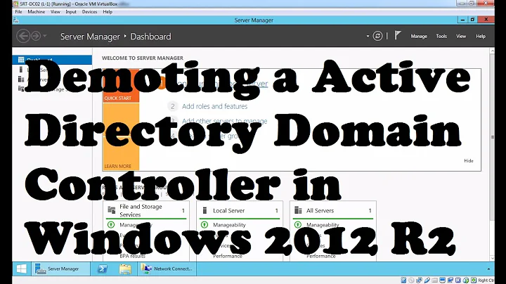 Demoting a Active Directory Domain Controller in Windows 2012 R2