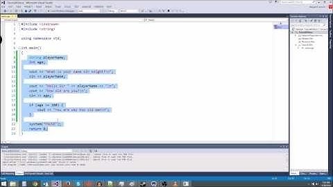 C++/Game Tutorial 4: Standard Input And If Statements
