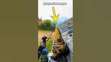 Watch This Gutter Go From Clogged To Spotless In Seconds #shorts