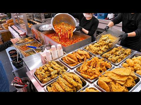 아침부터 줄서서 먹는?! 소문난 분식맛집! 떡볶이, 튀김, 어묵, 김밥, 순대 / Spicy Rice Cake Tteokbokki - Korean Street Food
