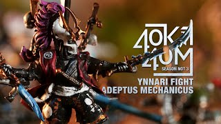 Season Champions Fight! Ynnari vs Adeptus Mechanicus Warhammer 40k in 40 minutes