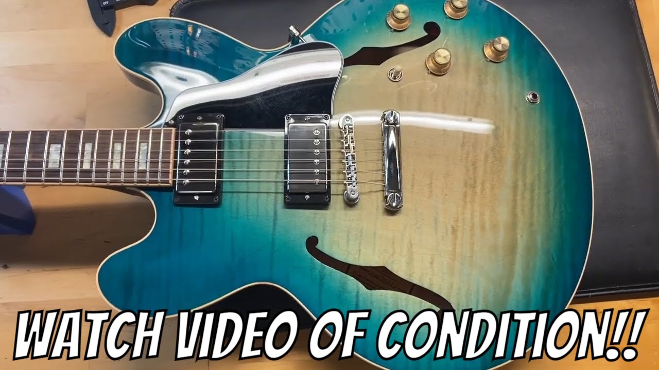 2019 Gibson Memphis ES 335 Figured Glacier Blue - YouTube